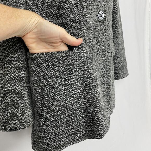 Rena Rowan Blazer Womens 8 Wool Blend Textured Tweed Jacket Pockets Casual Gray - Picture 5 of 15